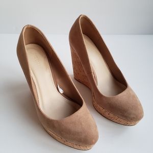 Forever 21 Tan Platform Wedge Pumps
